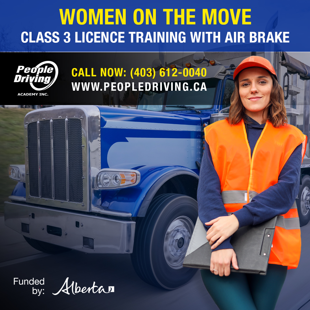 Women on the move. Class 3 licence training with air break